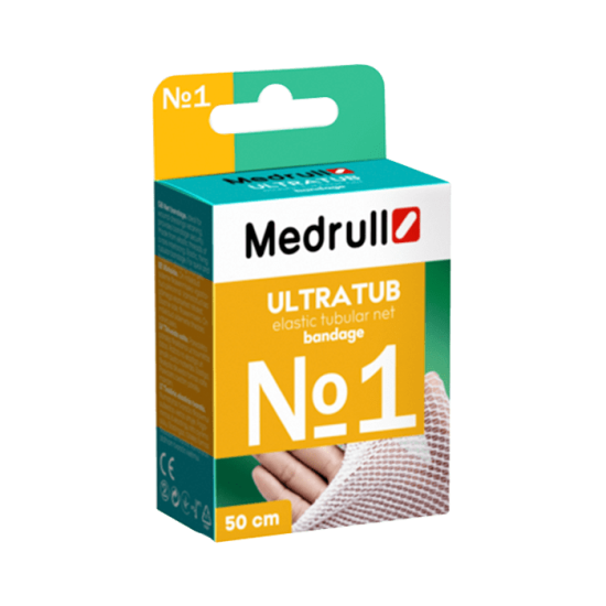 Бинт медичний сiтчатий еластичний Medrull Ultratub №1, розмiр 0.9 x 50 cм